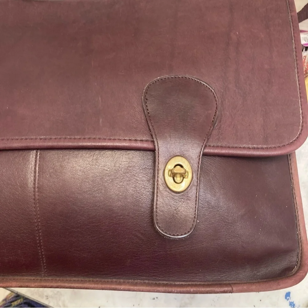Coach RARE burgandy leather vintage New York City Bonnie cashin era breifcase